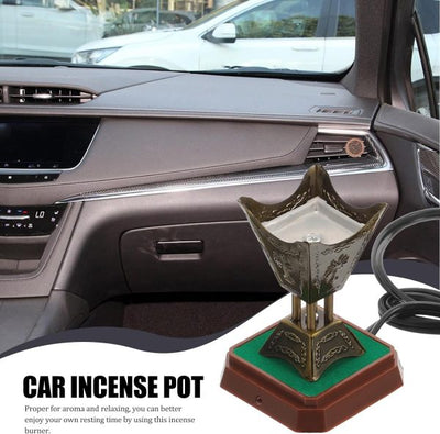 Portable Mini Car Incense Arabic Bakhoor Burner Metal