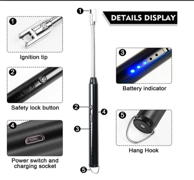 Lighter With Usb Charging, 360 Degree rotate(random Colors)